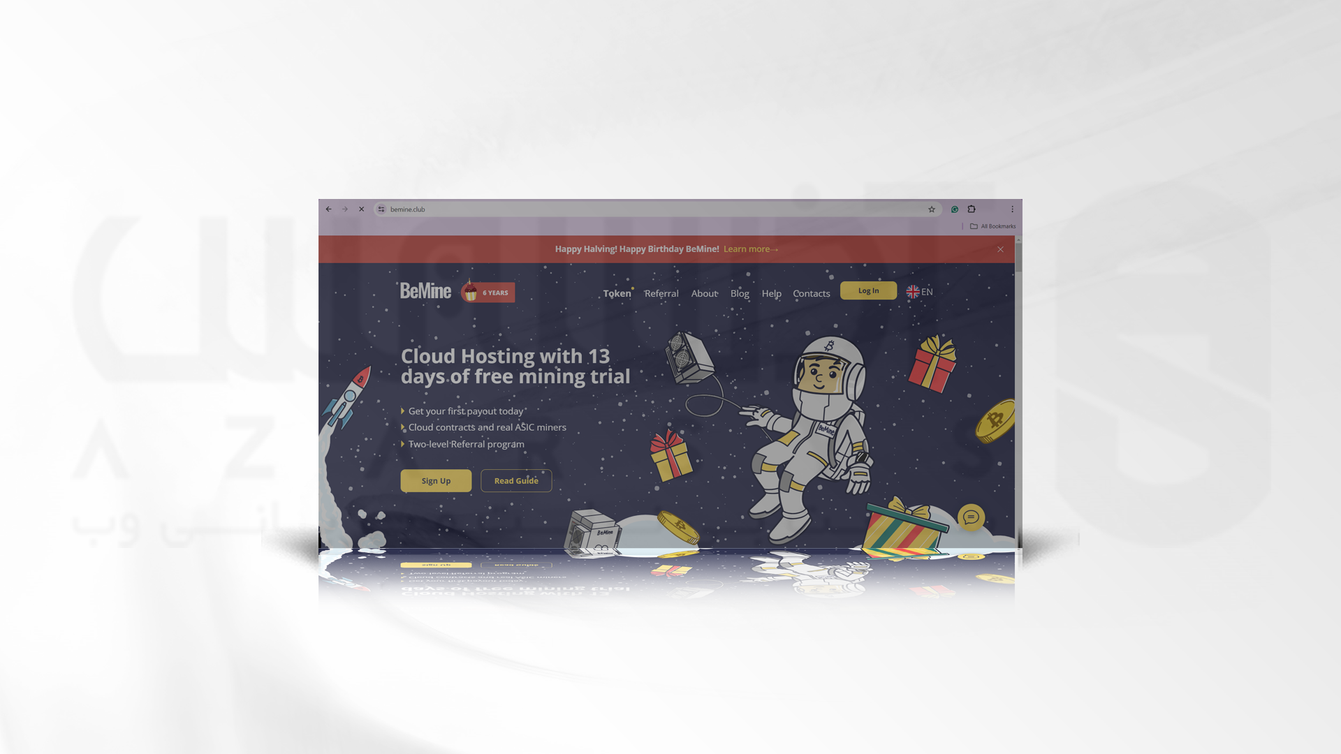 سایت بی ماین برای استخراج ابری ارز دیجیتال