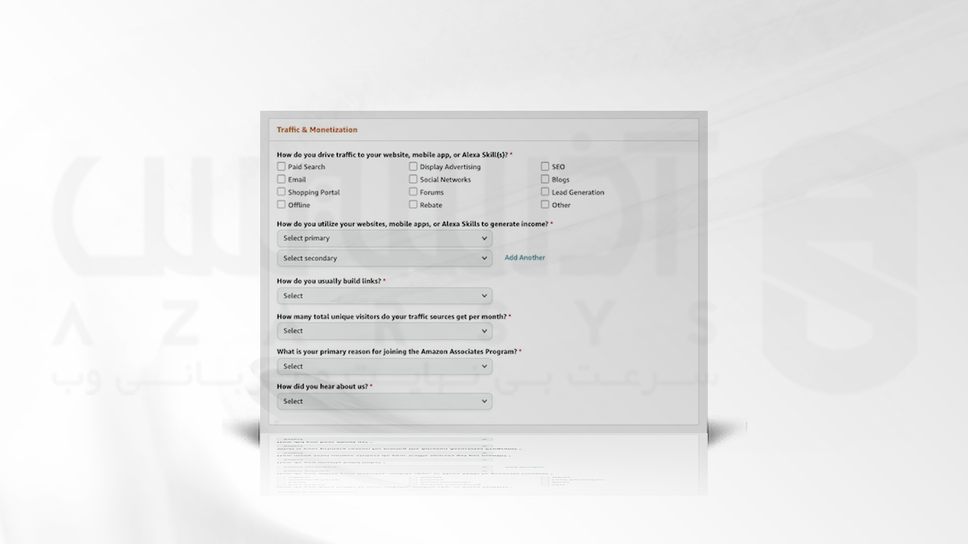 هدایت ترافیک به وبسایت برای کسب درآمد از آمازون با روش Affiliates Marketing  