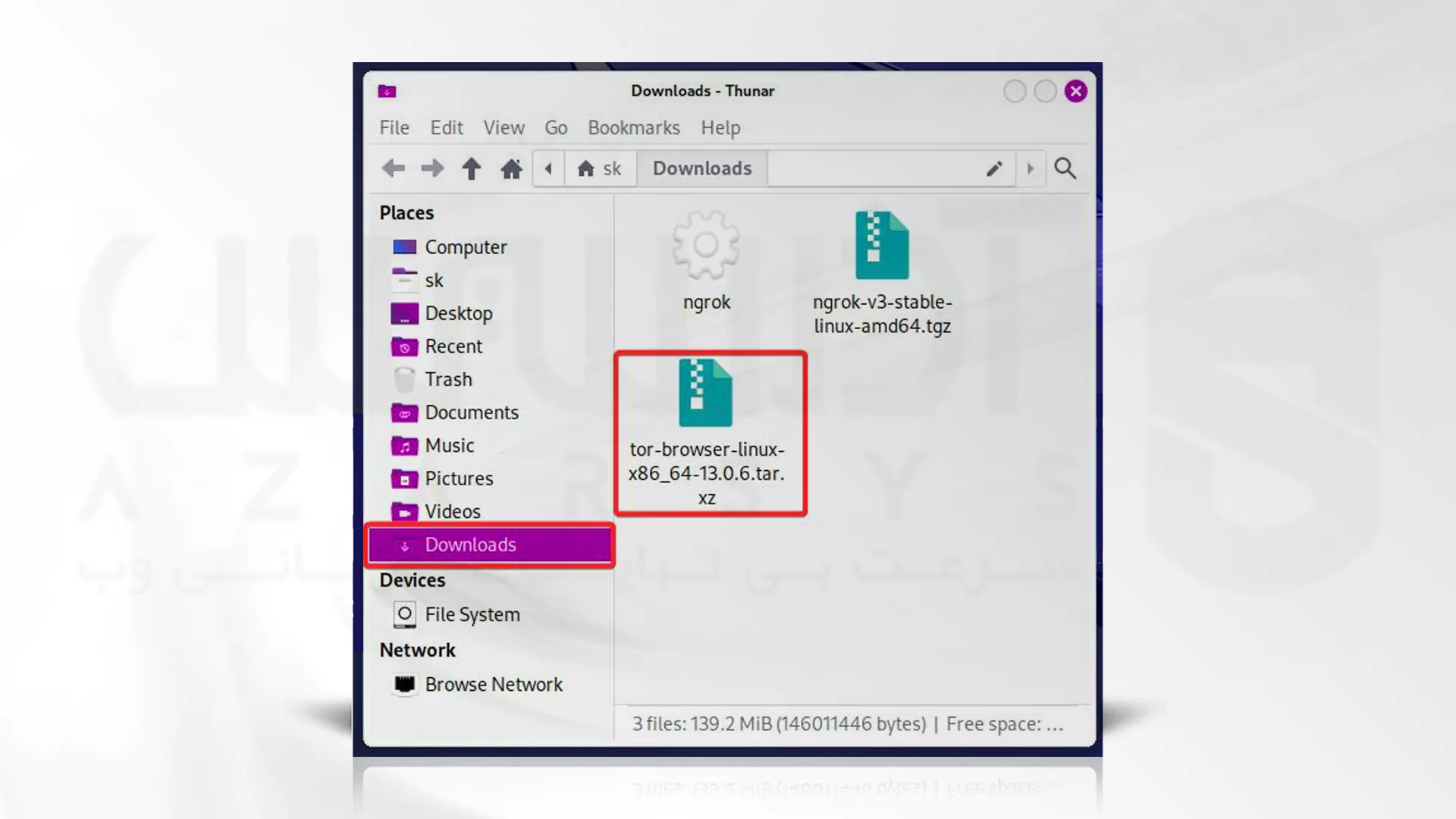 مراحل نصب مرورگر TOR در Kali Linux