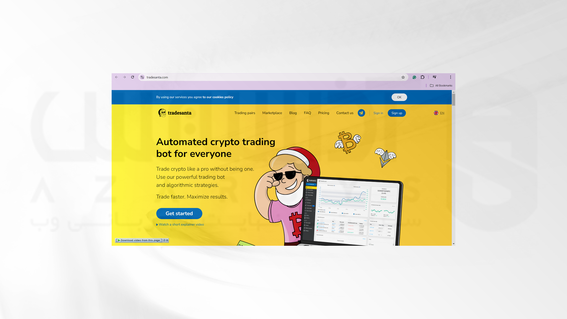 ترید با استفاده از ابزار هوش مصنوعی tradesanta 