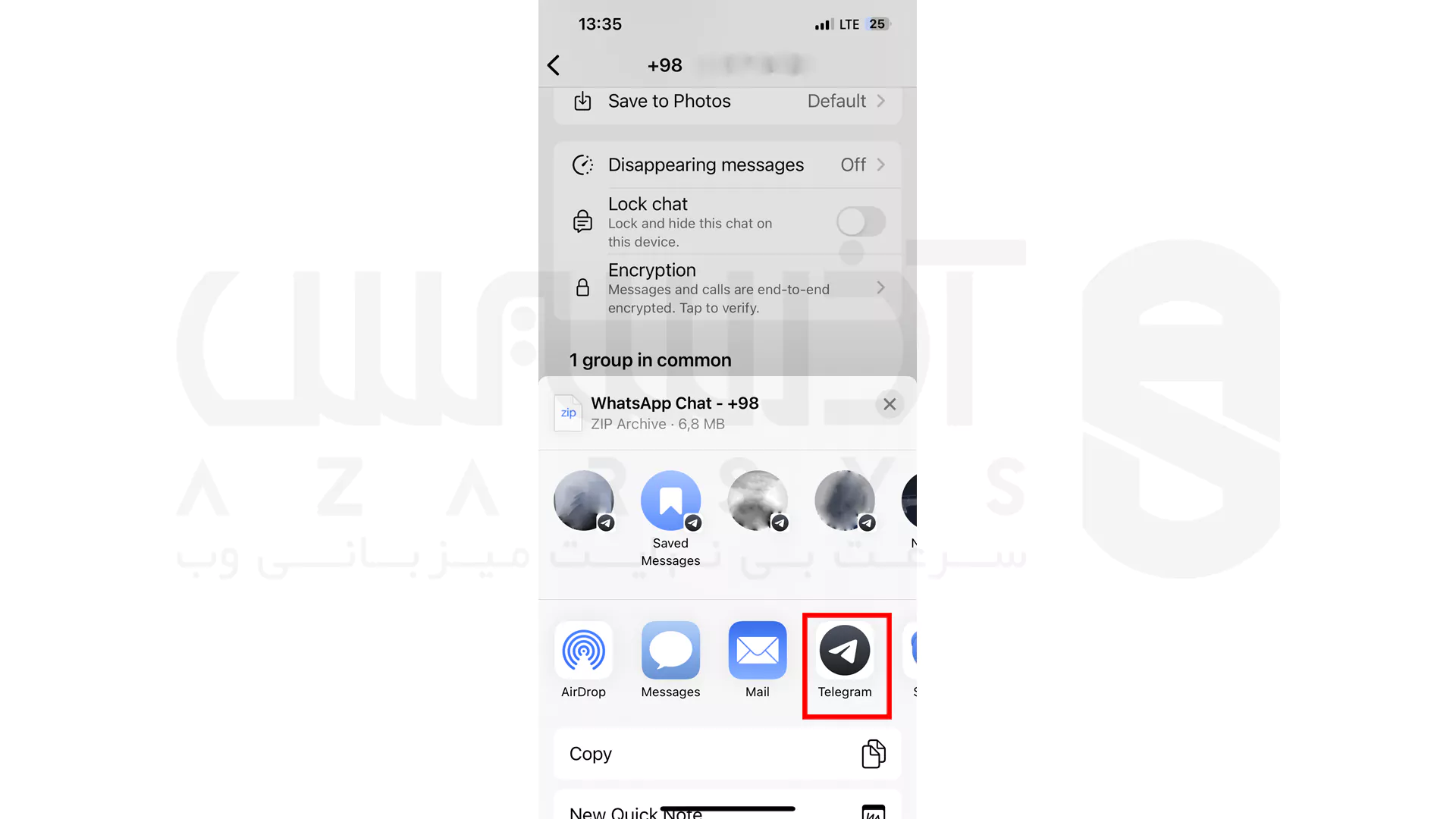 انتقال چت از واتساپ به تلگرام در آیفون - 4