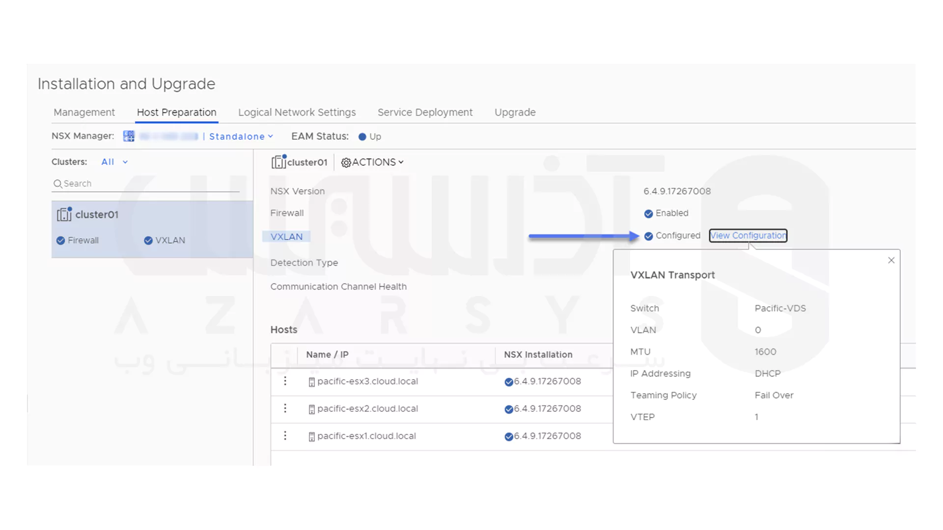 پیکربندی VMware VXLAN