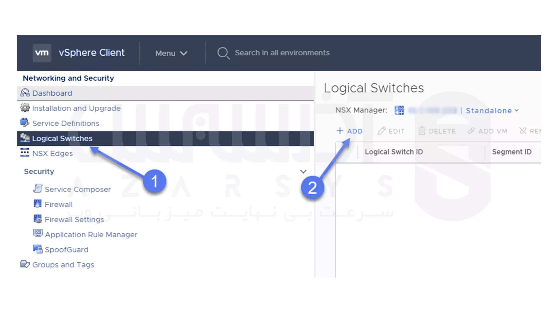 پیکربندی VMware VXLAN logical switch