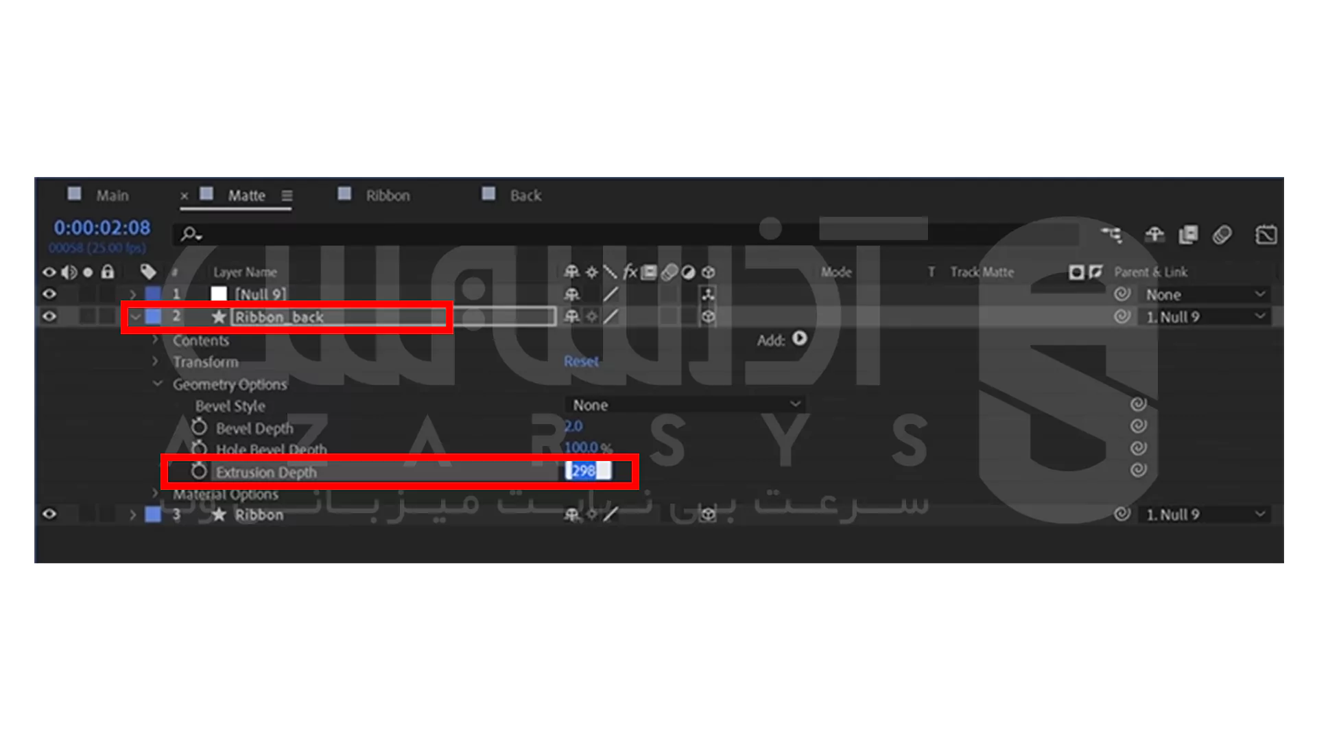 ساخت روبان متحرک در افترافکت - 29