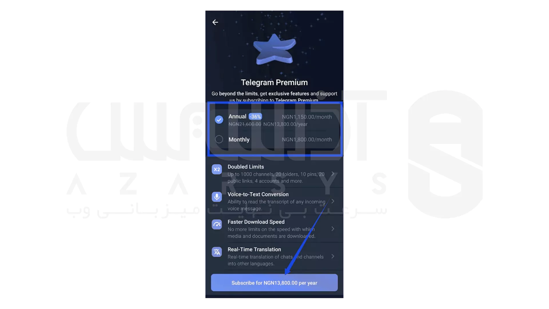 فعال سازی تلگرام پریمیوم با روش مستقیم - 3