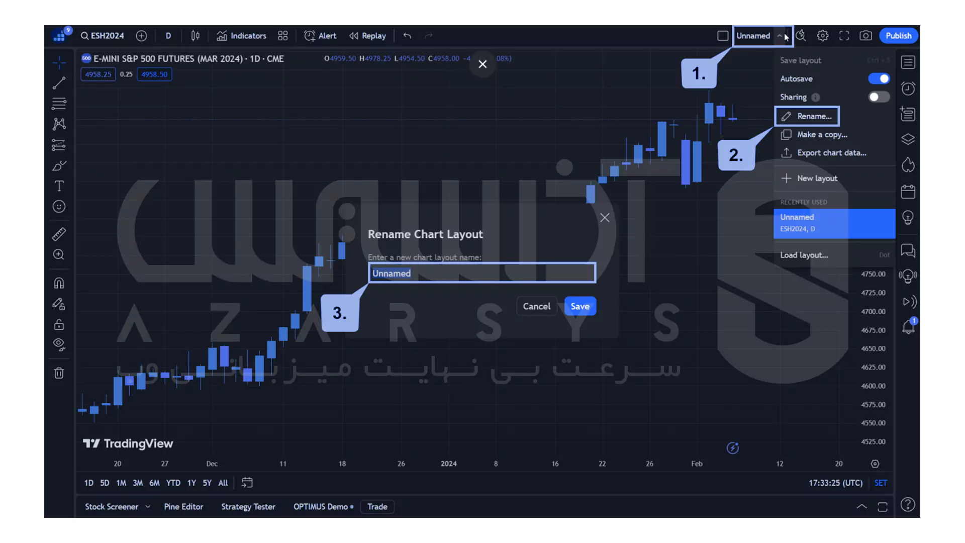 ایجاد پروفایل ها در TradingView