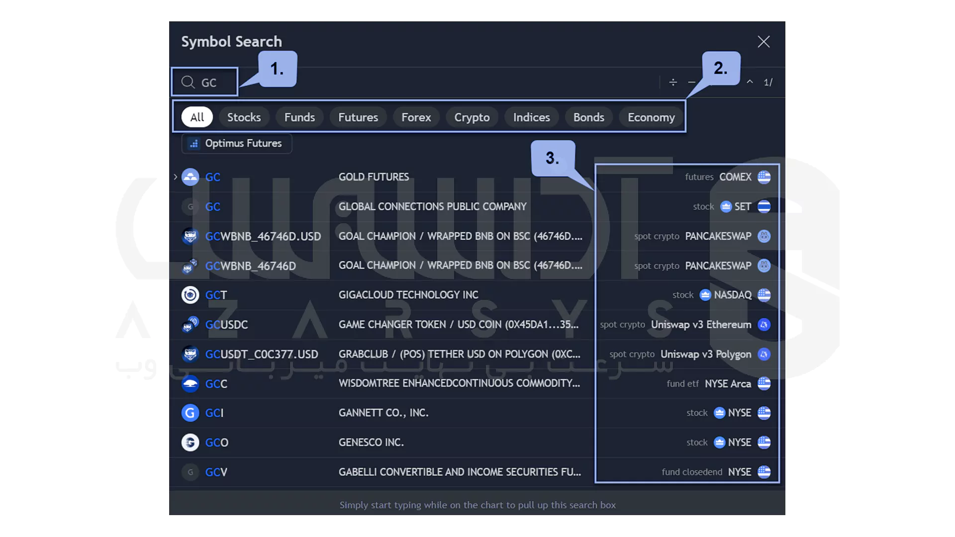 جستجوی نمادها در TradingView-2