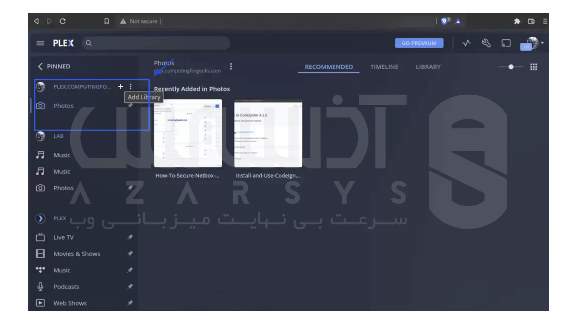 آموزش نصب و راه اندازی Plex Media Server در Debian 11 - دسترسی به Plex Web UI - 9