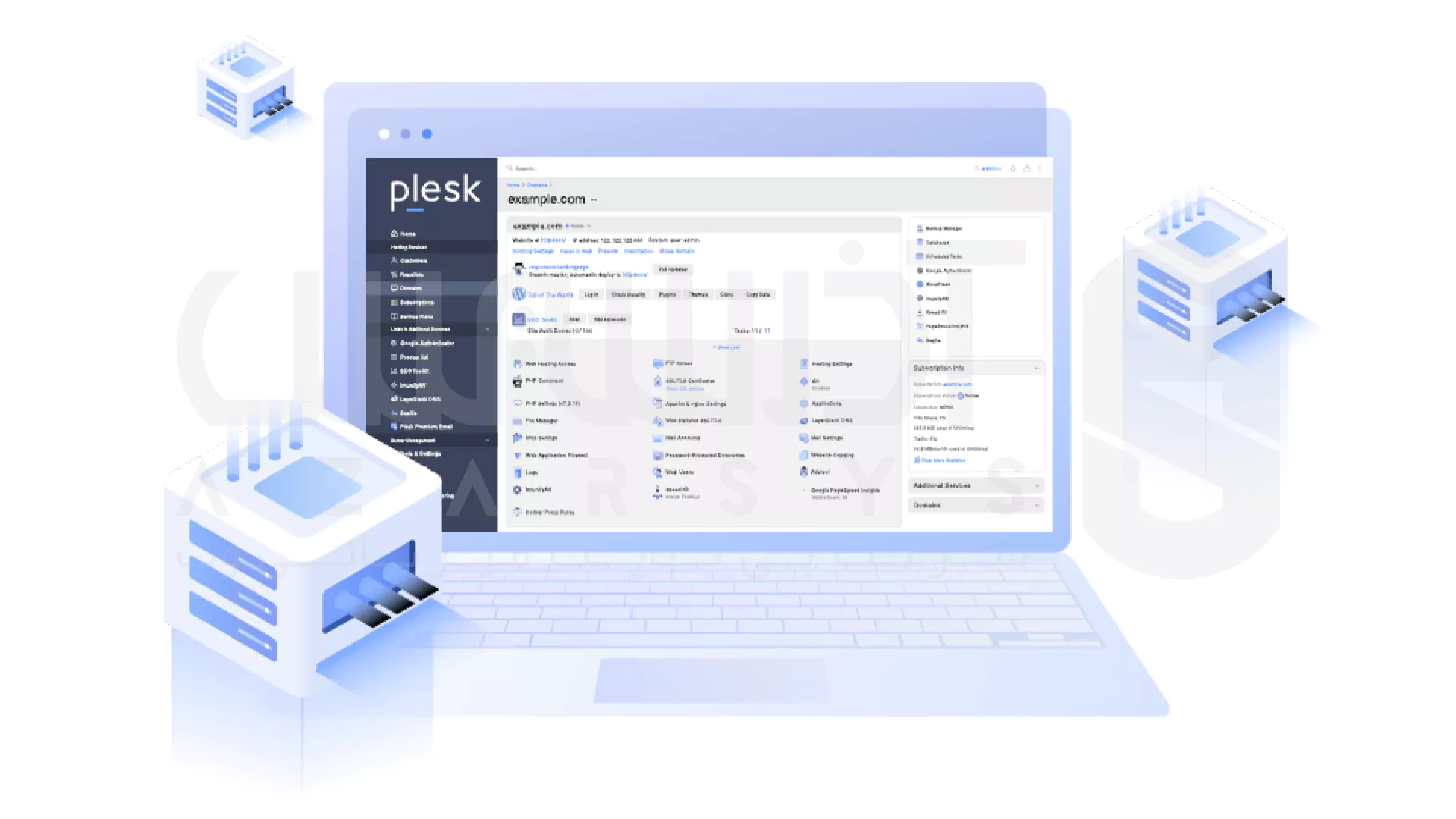کنترل پنل سرور لینوکس: Plesk