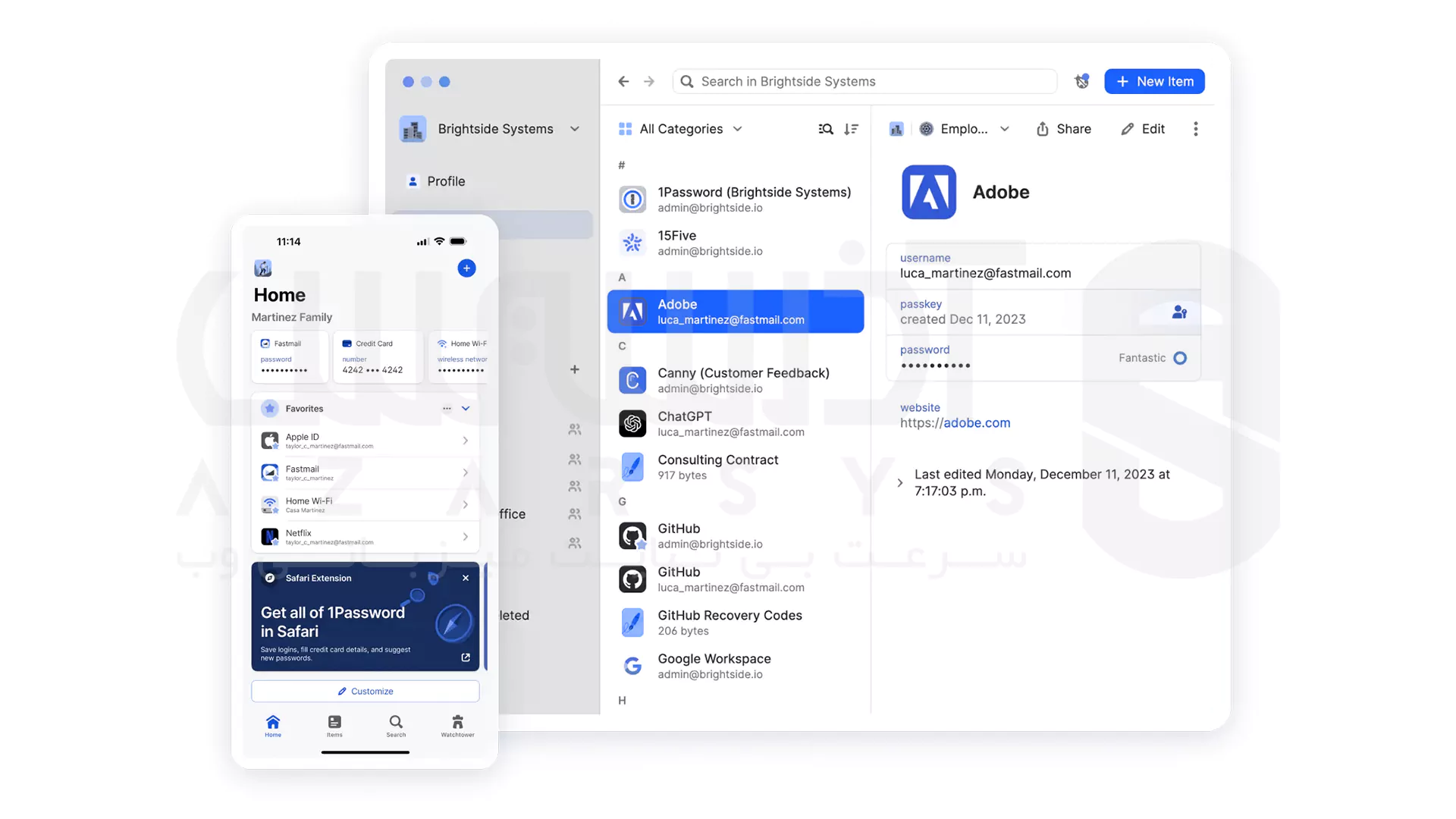 نرم‌ افزار های برتر ذخیره رمز عبور - 1Password
