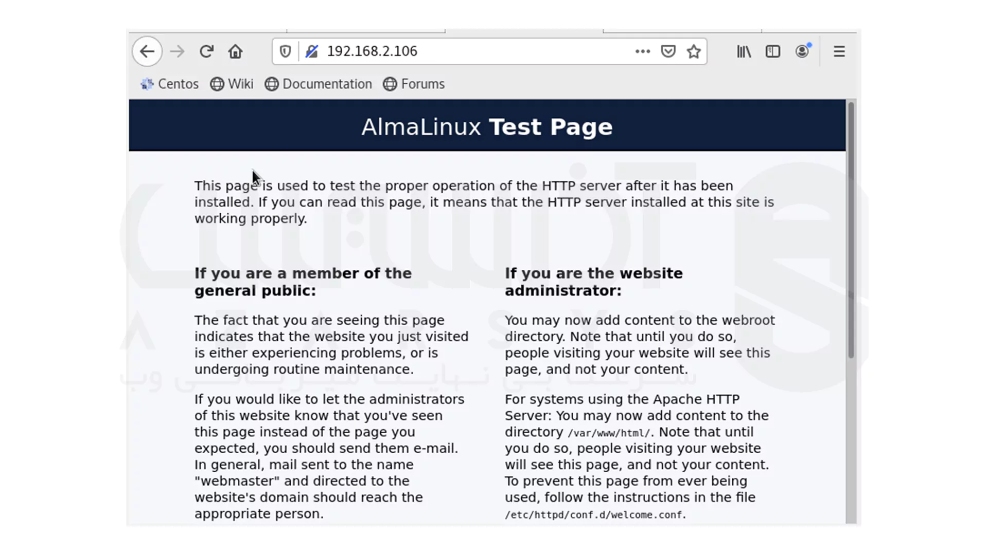 راه‌ اندازی LAMP Stack روی AlmaLinux 8.4- نصب وب‌ سرور Apache روی AlmaLinux 8.4