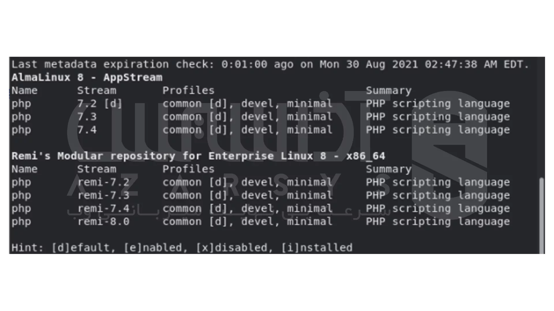 راه‌ اندازی LAMP Stack روی AlmaLinux 8.4 - نصب PHP 8.0 روی AlmaLinux 8.4