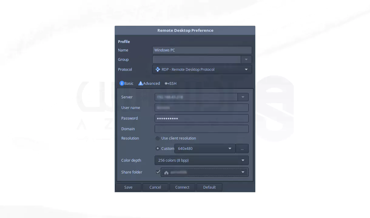 اتصال به سیستم لینوکس با ریموت دسکتاپ Remmina