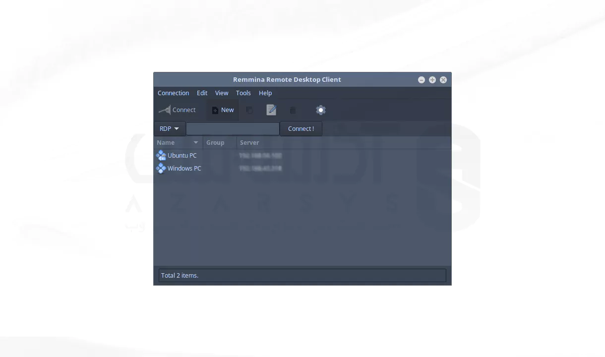 اتصال به سیستم لینوکس با ریموت دسکتاپ Remmina