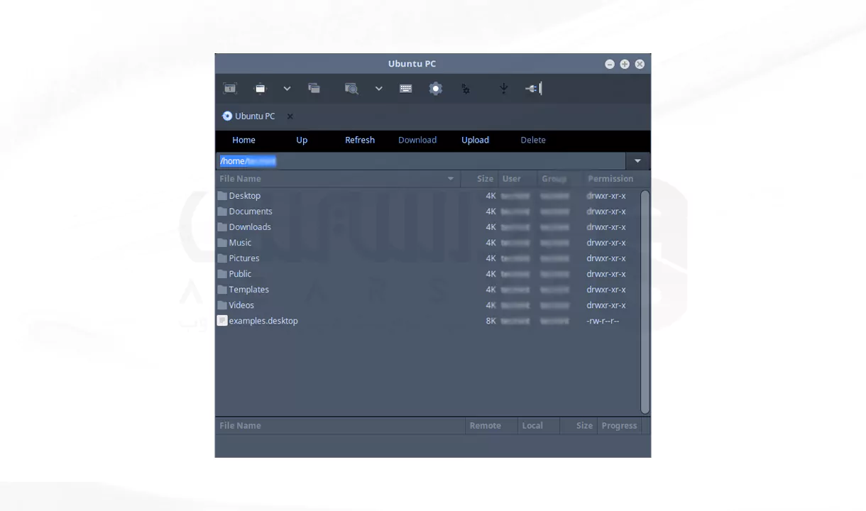 اتصال به پروتکل SFTP با ریموت دسکتاپ remmina