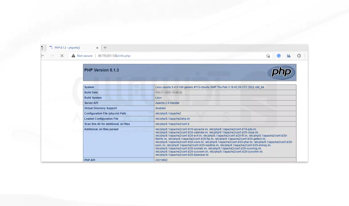 مرحله 4: نصب PHP 8.1 روی اوبونتو 20.04