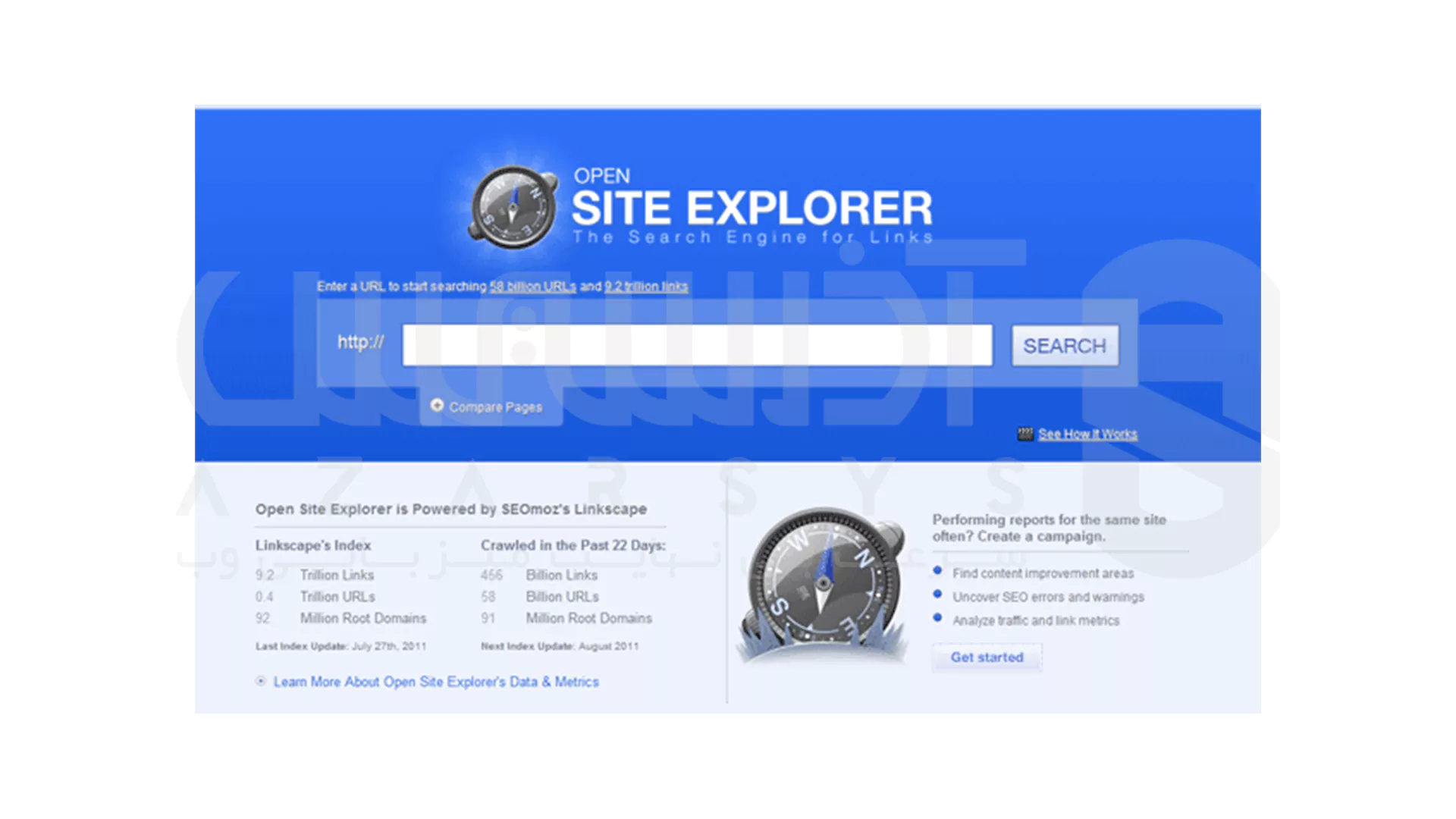 امکانات کلیدی MOZ: Open Site Explorer