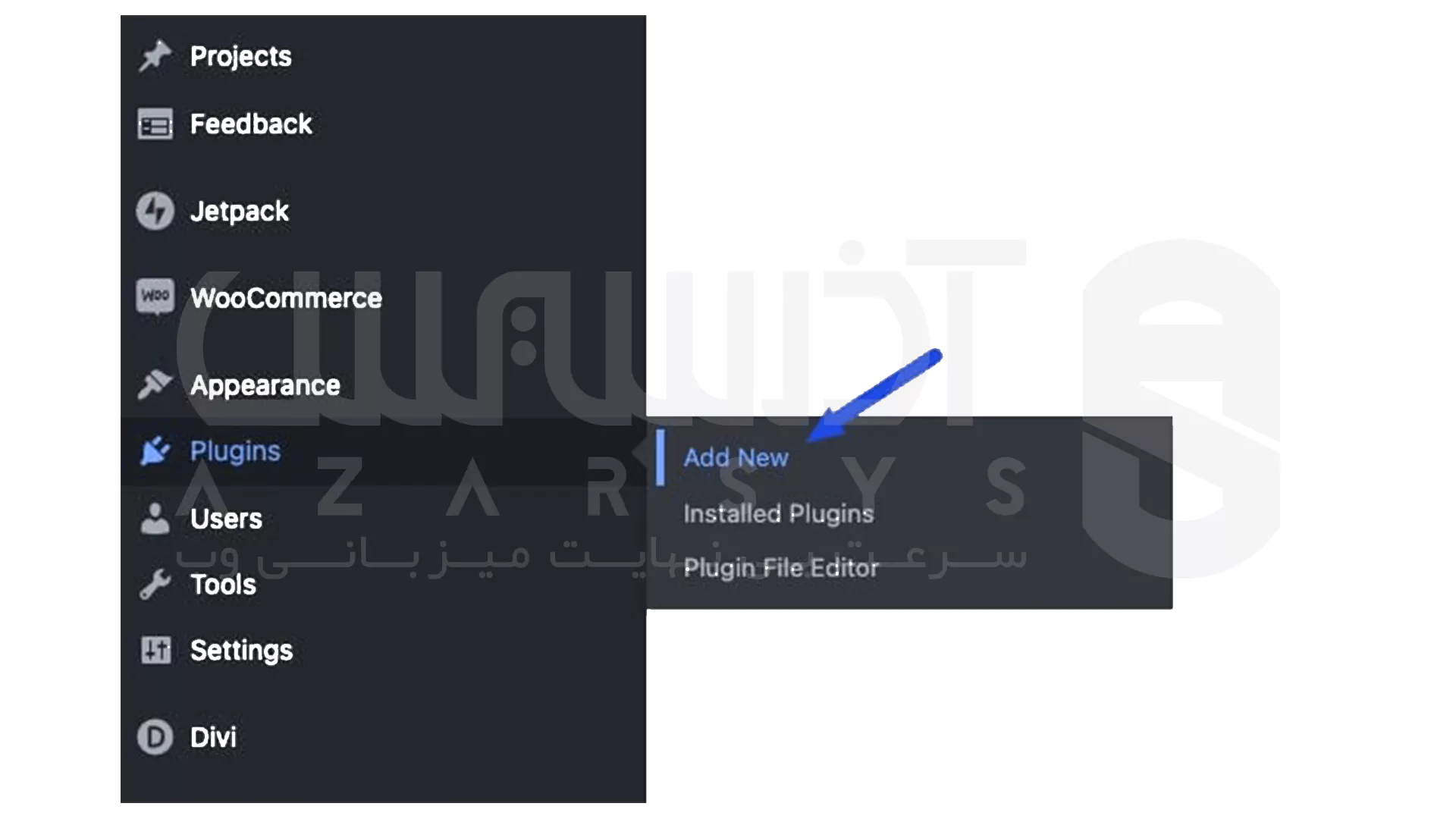 نصب و راه‌اندازی افزونه Rank Math - افزونه‌ ها -> افزودن
