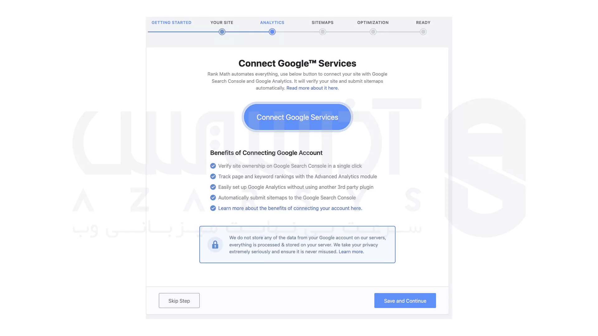 اتصال به Google Services