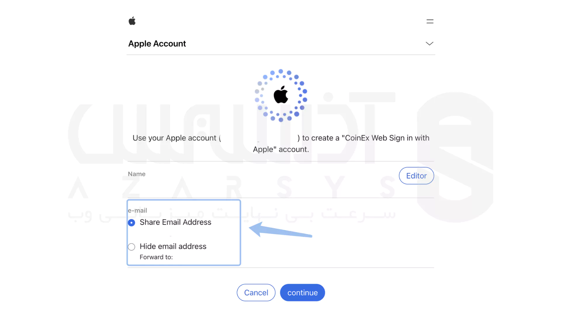 ثبت نام با Apple ID در CoinEx - 3
