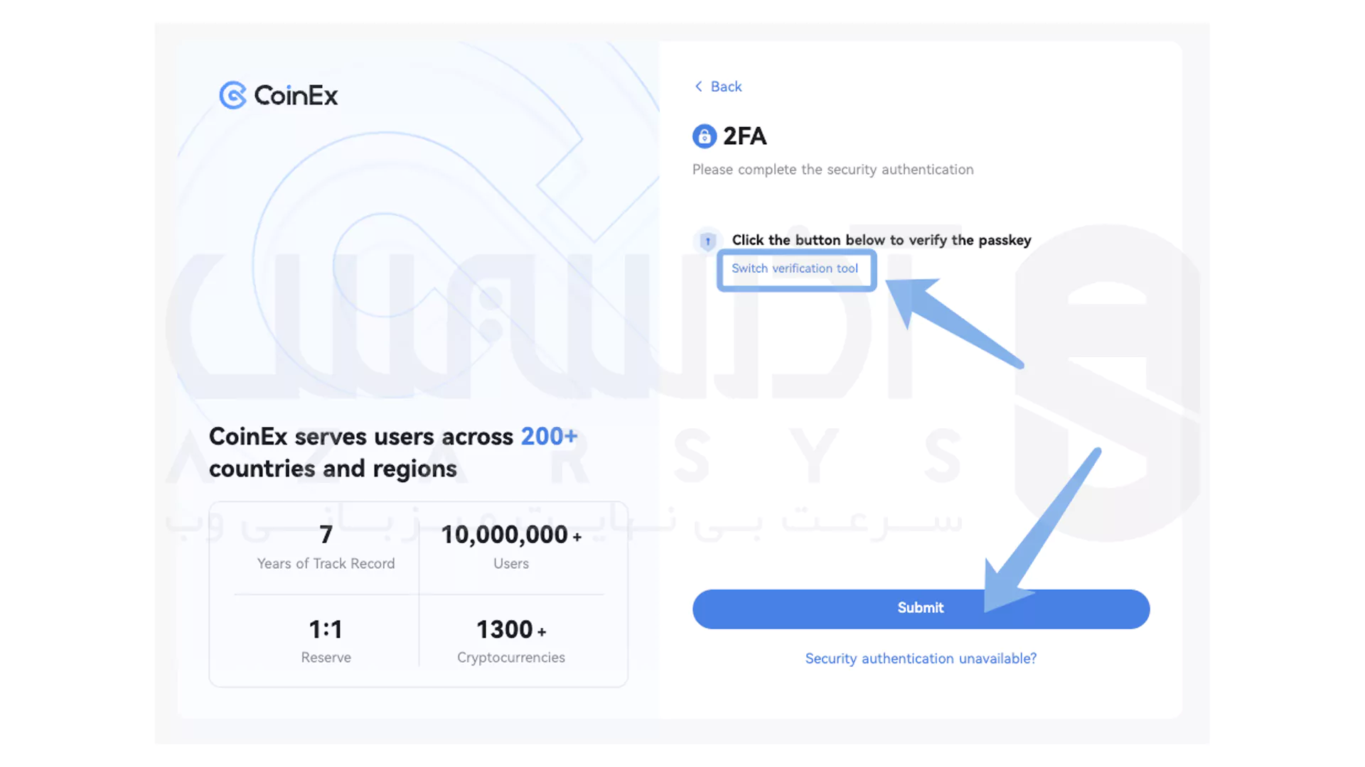 ورود به حساب CoinEx - 3