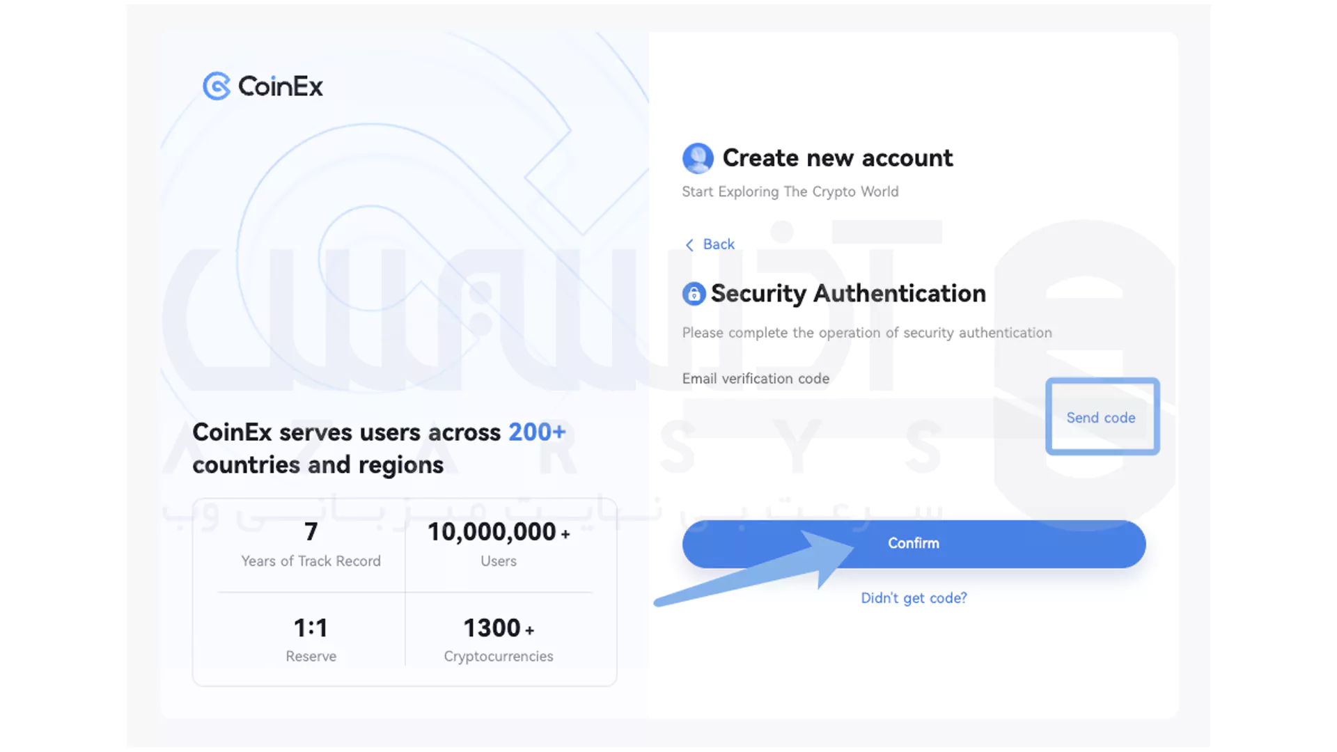 ثبت نام با ایمیل و رمز عبور در CoinEx - 3