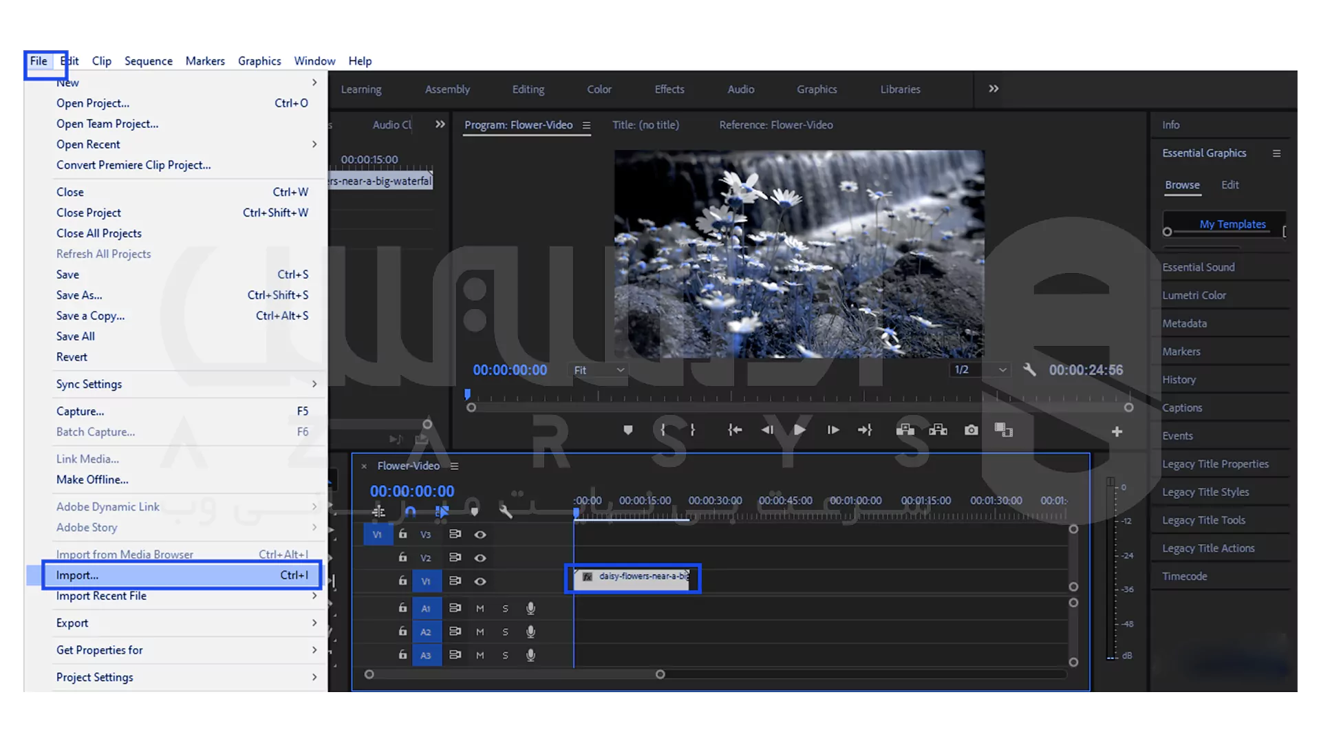 جادوی حرکت فیک دوربین در پریمیر (تبدیل ویدیو ثابت به سینمایی) 2 fake camera movement premiere tutorial 1