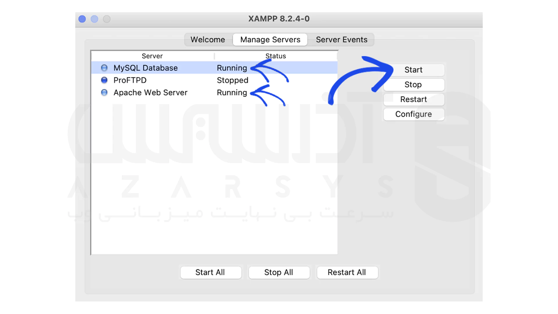 نصب وردپرس در Xampp server - اجرای XAMPP - 2