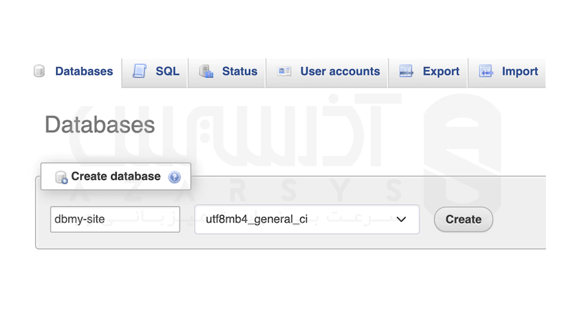 نصب وردپرس در Xampp server - ساخت دیتابیس