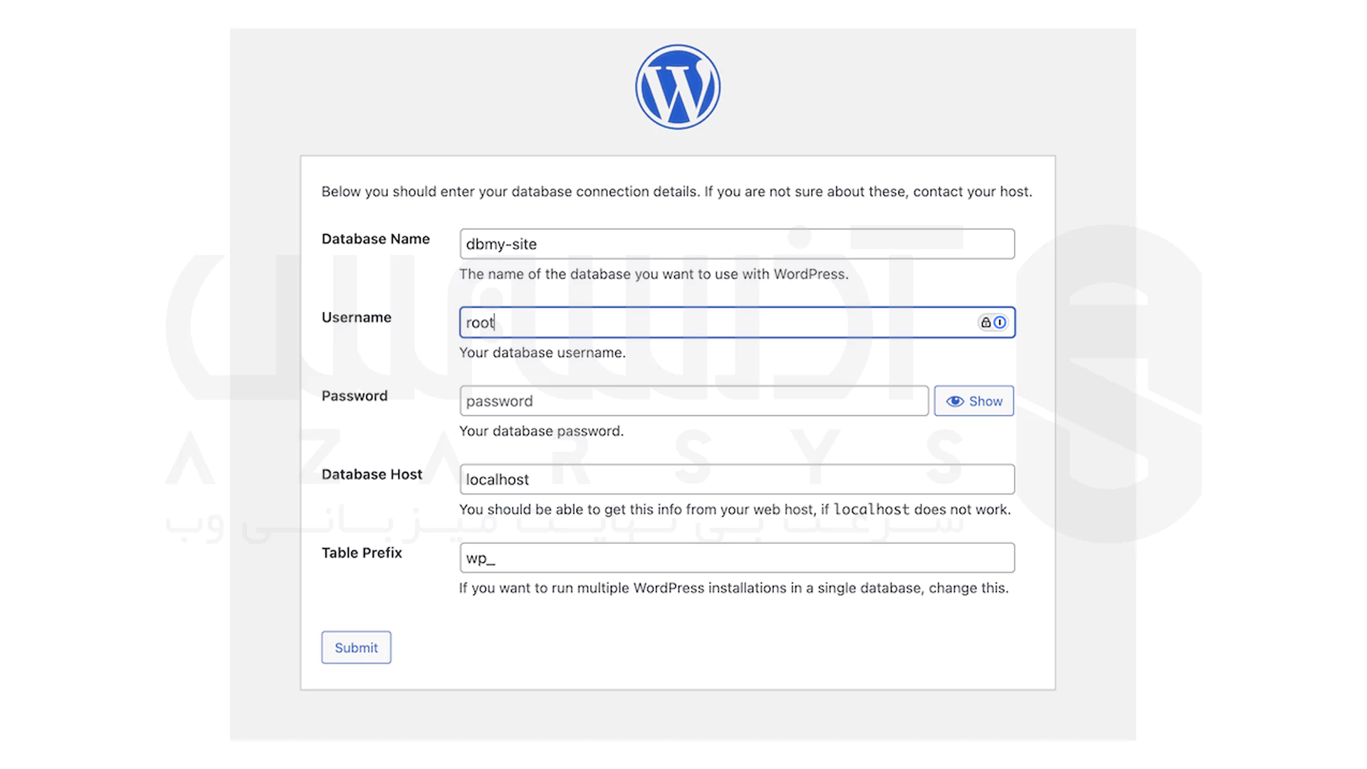 نصب وردپرس در Xampp server - ساخت دیتابیس 2