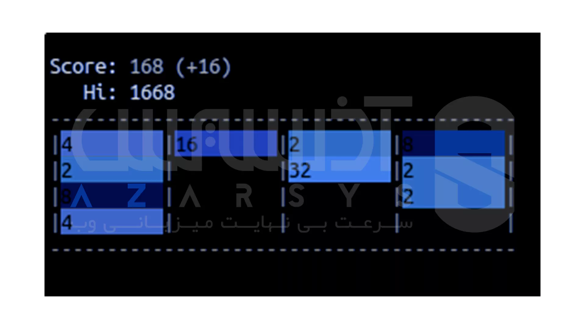 12 بازی مبتنی بر ترمینال برای لینوکس که باید امتحان کنی 3 بازی مبتنی بر ترمینال برای لینوکس - 2048-cli