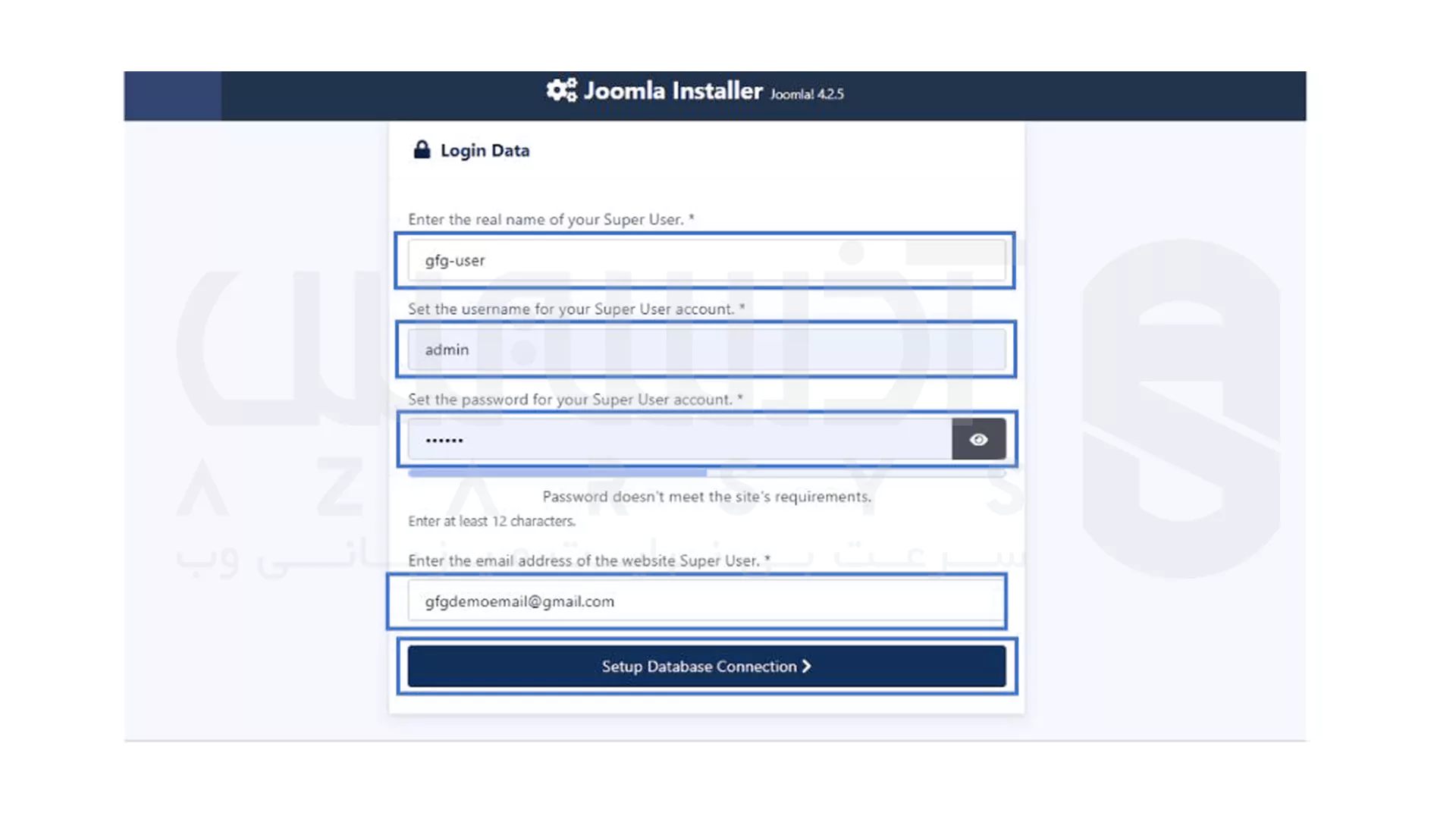 آموزش نصب جوملا بر روی Xampp Server 10 مراحل نصب جوملا روی لوکال هاست با XAMPP - تنظیم اطلاعات ورود مدیر سایت