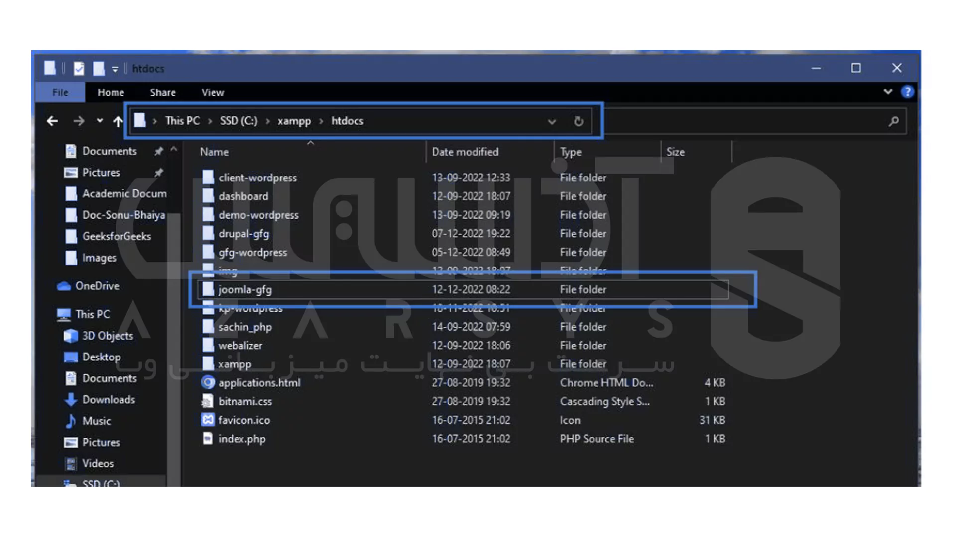 آموزش نصب جوملا بر روی Xampp Server 3 مراحل نصب جوملا روی لوکال هاست با XAMPP - انتقال جوملا به پوشه htdocs