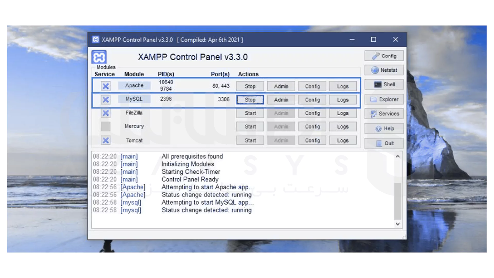 آموزش نصب جوملا بر روی Xampp Server 4 مراحل نصب جوملا روی لوکال هاست با XAMPP - اجرای Apache و MySQL در XAMPP