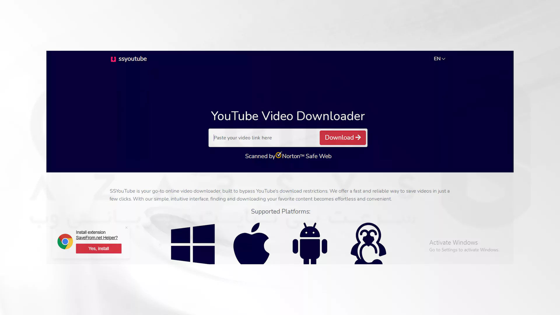 مراحل تصویری دانلود از یوتیوب با سایت SSYouTube