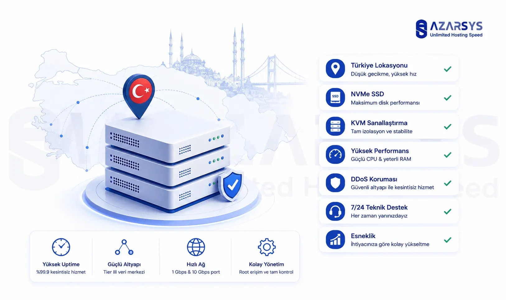 Türkiye VPS seçerken dikkat edilmesi gereken temel özellikler